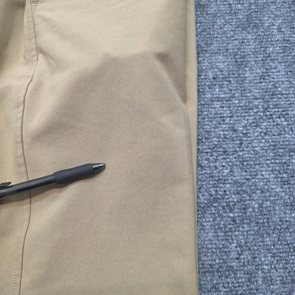 Dunning Golf Shorts Men 32 Khaki Tan Flat Front Performance Stretch Casual Chino